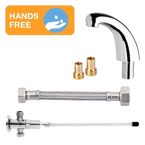 Knee Operated Tap Set with Fixed Basin Spout